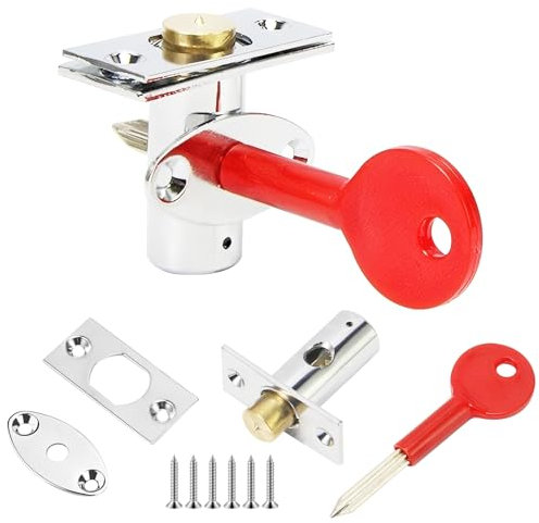 Ctyjia 1PCS Door Security Rack Bolt, Mortice Door Bolt with Star Key, Anti-Theft Door Lock Bolt, Security Mortice Rack Bolts, Dead Bolts for Doors Windows, 35mmx15mm