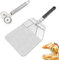 Pelle à Pizza en Acier Inoxydable avec Manche Pliable + Coupe-Pizza Ronde | Accessoires pour Four à Pizza, Pâte, Cuisson