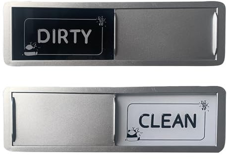 Dishwasher Clean Dirty Sign Silver Dishwasher Magnet Clean Dirty Sign Suitable for Dishwasher,Laundry,Refrigerator,Microwave Oven(Panda Bamboo Pattern)