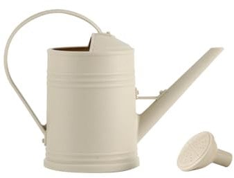 Large Watering Can,Indoor Plastic Watering Can-Durable Garden Water Jug for Plants & Flowers - Easy Pour Outdoor & Indoor Water Cans-Perfect Gardening Tool- Light Weight (Beige)