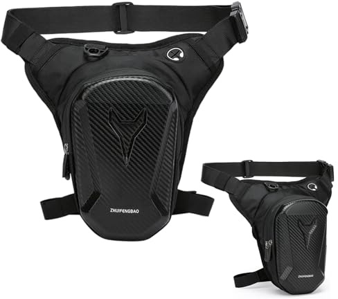 Beintasche Motorrad, Beintasche Herren Damen, Oberschenkeltasche mit Verstellbarem Beinriemen, Wasserdichtes Motorrad Zubehör für Radfahren, Reisen, Camping, Angeln, Motorradfahren, PVC Material