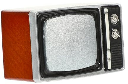 Generisch Dollhouse Tv Modell Fernseher für Puppenhaus Retro Design Wohnzimmer Deko für DIY Puppenhaus Möbel und Zubehör