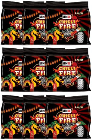 Yumsu Chilli Fire Extreme Flavour Instant Ramen Noodles Assorted Packs Extra Spicy Halal Noodle Soup, Asian Hot Snack, Quick & Easy Meal (Pack of 36)