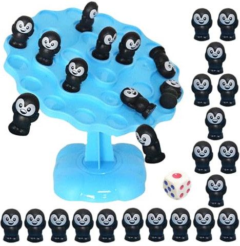Balance Game Entertainment - Penguin Board Game, Interactive Educational Toys, Desktop Balance Plate Setup, For Family Fun Play, Boys Girls Children Entertainment, Learning Games Activity,