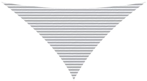 vidaXL Vela de Sombra para Exterior Gris Claro y Blanco. 7 x 5 x 5 m, Toldo Triangular Moderno, Resistente a UV, Ideal para Balcón, Jardín, Patio y Junto a la Piscina