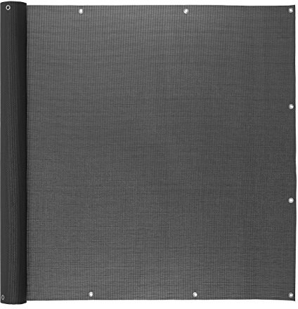Ventanara® Balkonverkleidung Sichtschutz PVC Balkonumspannung Zaun Verkleidung Blende Windschutz Folie 500 x 75 cm Anthrazit