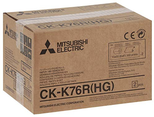 Mitsubishi CK-K 76 HG Set mit Sublimations-Tintenpatrone und Papierrolle