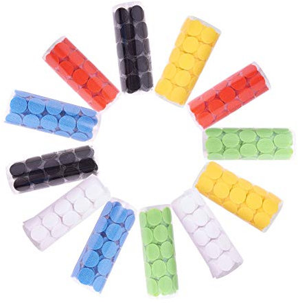 NBEADS 600 Pares 2cm Cintas Adhesivas de Ganchos Y Cintas Redondas Mágicas, 6 Colores Mezclados, 12 Rollos