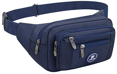 wasserdichte Bauchtasche Damen Herren für Reise und Sport Plus Size, Hüfttasche für Damen und Herren Sport, Bauchtasche Wasserdicht Hüfttaschen für Running Plus Size (DunkelBlau)