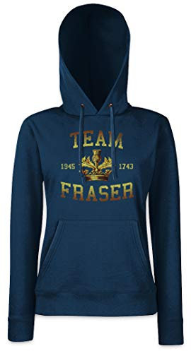 Urban Backwoods Team Fraser Damen Kapuzenpullover Hoodie Blau Größe M