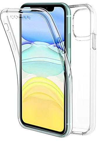 TBOC Funda para Apple iPhone 11 [6.1 Pulgadas] - Carcasa [Transparente] Completa [Silicona TPU] Doble Cara [360 Grados] Protección Integral Total Delantera Trasera Lateral Móvil