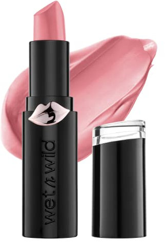 wet n wild Mega Last Matte Lip Color, Semi Matte Hyaluronic Acid Infused, Long Lasting Full Coverage for a Nourishing Pout, Cruelty Free & Vegan - Think Pink