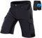 Vzteek Herren MTB Hose Fahrradhose mit Gepolstert, Schnelltrocknende MTB Shorts Mountainbike Hose Herren(Schwarz,XL)