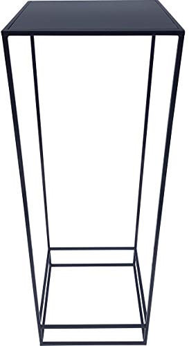 KUHEIGA Beistelltisch groß Höhe: 100cm Metall schwarz, Pflanzentisch Blumentisch Metall, Deko-Tische