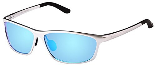 DUCO Sonnenbrille Herren Polarisierte Sportbrille für Männer Klassisch Fahrerbrille Ultraleichte Metallrahme mit UV400-Schutz 2179S (Blau)