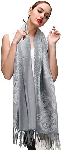 Shmily Girl Damen Pashmina Schal Stola für Frauen Schultertuch Eleganter Schal mit floralem Muster in vielen Farben