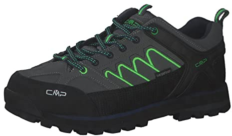 CMP Herren Moon Low Trekking Shoe Wp, Grey-Verde Fluo, 46