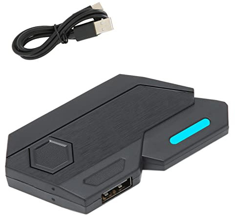 cigemay Tastatur-Maus-Konverter mit 3 USB-Anschlüssen 1 USB-C-Anschluss, Bluetooth 5.0 Handy-Tablet Game Throne Tastatur-Maus-Adapter-Konverter Kompatibel mit IOS, Plug and Play