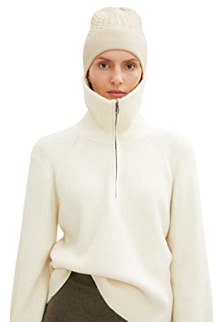 TOM TAILOR Damen Basic Strickmütze 1032648, 28130 - Soft Buttercream, ONESIZE