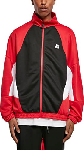 STARTER BLACK LABEL Herren Starter Laser Track Jacket Black/cityred/White, XL