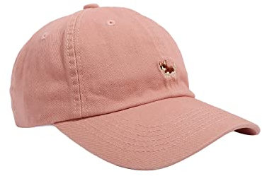 CLAPE Unisex Kappe Baumwolle Basecap Adjustable Vintage Baseball Cap Atmungsaktive Outdoor Kappe Plain Snapback Caps UPF50+ Sun Cap Pink HJB6