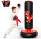 QPAU Boxsack Kinder, Aufblasbarer Standboxsack für 3-8 Kinder, Geschenke FüR Jungen Und MäDchen, Boxsack Stehend Kinder Set für Die Praxis Karate, Taekwondo, MMA