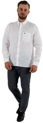 Lacoste -Chemise ML homme-CH5692-00, Blanc (001), 43