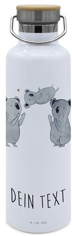 Mr. & Mrs. Panda Personalisierte Trinkflasche Koalas Feiern - Personalisierte Geschenke, Flasche personalisiert, Geschenk, Trinkflasche Sport,