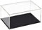 TA-VIGOR Transparente Acryl-Vitrine, 30 x 20 x 15 cm, zusammenbaubar, Würfel-Organizer, Ständer, staubdichter Schutz, Vitrine mit schwarzem Sockel für Actionfiguren, Spielzeug, Sammlerstücke,