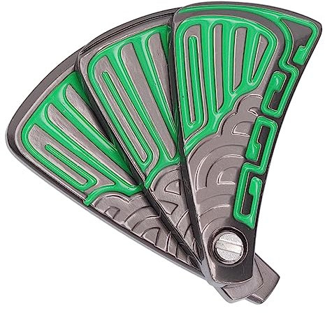 SALALIS Push Slider Fidget Toy Ventilateur Pliant Magnétique Soulagement du Stress Haptique en Acier Inoxydable Jouet TDAH Focus Anxiété Soulagement du Stress Jouets (Vert)