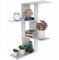 KUBUTKU Eckregal Wandregal Hängeregal 85x47x21 cm Mordern Design Deko Regal Schweberegal für Wohnzimmer Schlafzimmer Büro und Küche (Weiß)