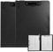 RETONBA Porte-bloc A4, paquet de 2 planches à pinces pliables en plastique, presse-papiers avec couvercle, dossier presse-papiers, presse-papiers léger pour école/industrie/bureau