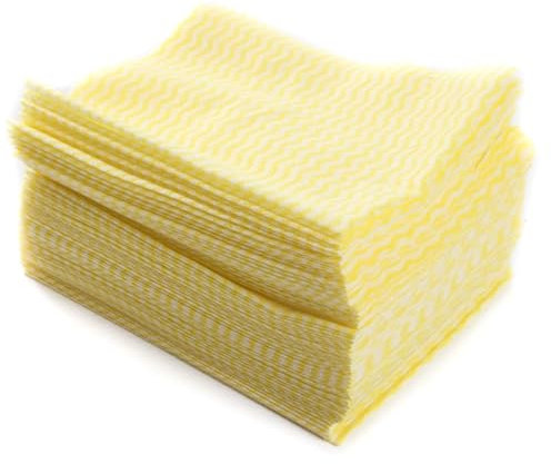 100x Reinigungstücher Putztücher Putztuch Putzlappen im Karton Wischtücher Mehrzweck Tücher 40x30cm Reinigungstuch 100 Stück im Karton (Gelb)