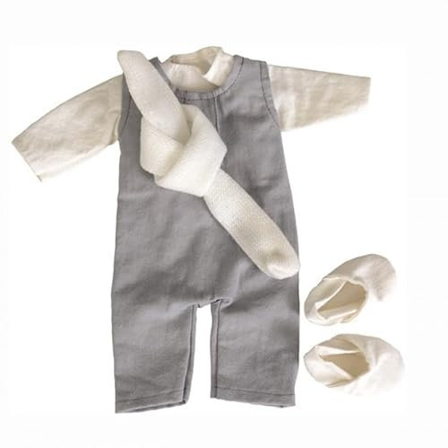 EGMONT TOYS Overall blaugrau mit Bluse für EgmontToys Puppen 30-32 cm - Puppenkleidung