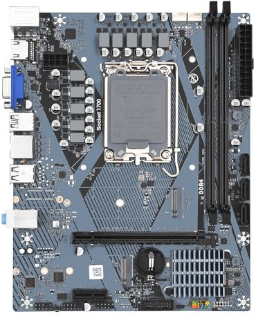 docooler DDR4 H610M Computer-Motherboard LGA1700 CPU Dual Channel Dual M.2-Schnittstelle Starke Kompatibilität Hochwertige All-Solid-Kondensatoren Hochgeschwindigkeitsübertragung Hochklares visuelles