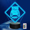 CoolGift Mart Gamer Zone Night Light with Gamepad Graphic, 3D Illusion LED Lamp, 16-Color Touch & Remote Control - Gift for Gamers, Teens, Men, Boy - Cool Game Room Decoration