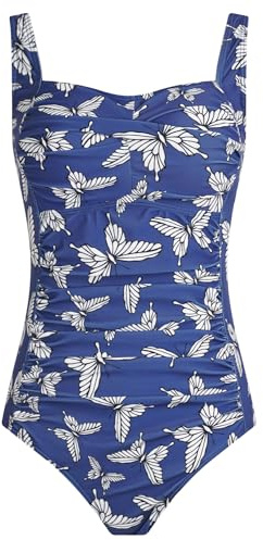 Aidotop Womens One Piece Swimsuit Tummy Control Swimwear with Retro Ruched Monokini Bathing Suits(15Butterfly,XXL)