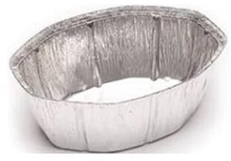 TELEVASO - 500 uds - Envase/recipiente de aluminio oval para pollo asado - Capacidad 2500 ml y tamaño 192 x 137 x 84 mm - Bandejas desechables y reciclables, apto para altas temperaturas