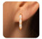 Kenivira Gold Creolen Ohrringe für Frauen 18K Vergoldete Quadratische Huggies Ohrringe Rechteck Opal Ohrringe Schmuck Geschenke für Frauen Mädchen