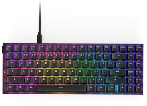 NZXT Function 2 MiniTKL - 2024 Optische Tenkeyless Gamingtastatur | RGB beleuchtet | 8K-Abfragerate | Lineare Opt. Switches | Einstellbare Auslösung | Hot-Swap | Gaming Keyboard | Schwarz US (QWERTY)