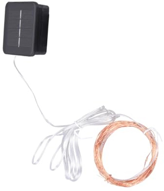 DOITOOL Solar Lichterkette 10m Kupferdraht 100 Leds Ip65 Solarleuchte Garten Terrasse Weihnachten Party Beleuchtung Außen Innen