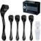 LacyMC Dermaroller 0,5 mm, 5 pcs, 540 Aiguilles en Titane, Accélérateur de Pousse de Barbe et Cheveux, Noir, Unisex, Adultes, Sans Odeur