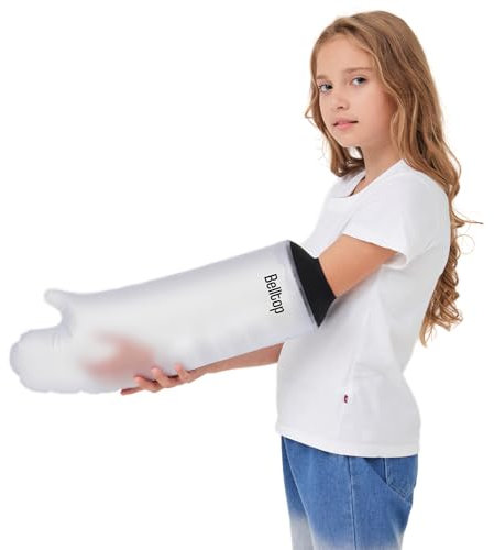 belltop Protector escayola brazo niño. Funda escayola brazo niño: enyesado para ducha o piscina. Cubre escayola: 100% impermeable y reutilizable - resiste más de 300 usos.