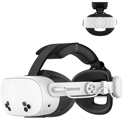 TRANSNOVO Batería Correa para la Cabeza Compatible con Meta Quest 3S Accesorios, Correa Elite con Batería de 10000mAh, Reduce el Estrés Facial y Prolonga el Tiempo de Juego