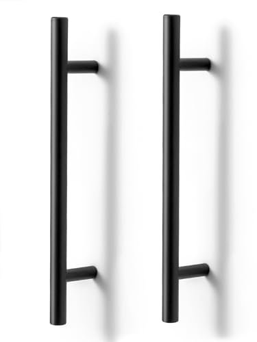 Trintion 10 Pack Black Kitchen Cupboard Handles - Stainless Steel Cabinet Handles for Bathroom, Wardrobe, Drawer (Hole Centre 96mm)