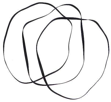 Hemobllo 3 Piezas Correas De Goma para Tocadiscos Correa De Transmisión para Grabadora De Cinta Accesorio para Grabadora De Vinilo para Reemplazar Máquinas De Cinta