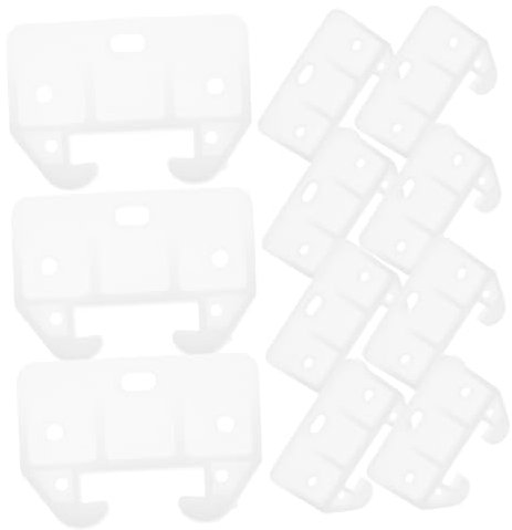 EXHUMKY Schubladenschienenteile 16 Stück Weiße Schubladenführungen Aus Kunststoff Für Die Montage Von Möbelgleitern