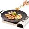 Korean-Style Barbecue Pan - Iron Round Grill Pan, Non StickKorean BBQ Grill Pan With Handles, Heat Resistant Grilling Tray, Multi-Function Skillet Pan For Ceramic Stove, Induction, Electric, Campfire
