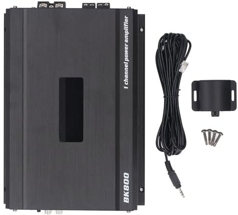 Amplificador de sonido de automóvil XTEVU 1500W, alta potencia, 1 canal, bajo puro bajo, control de cables, compatible con DC 11 a 15V, camión, barco, UTV, motocicleta,