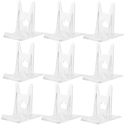Angoily 10stücke Acryl-staffeleiständer Kleiner Staffeleihalter Tellerhalter Kartenhalter Dekorativer Bilderständer Zur Ausstellung Tellerständer Telefonständer Für Schreibtisch
